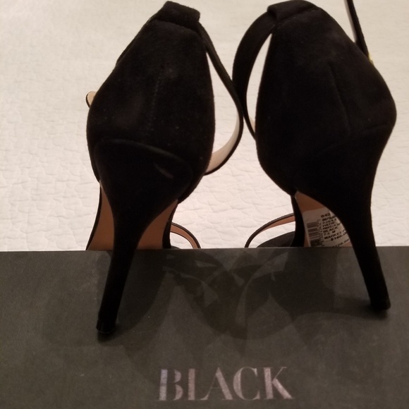Saks Fifth Avenue Black high heel sandals - Picture 6 of 8